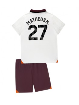 Billige Manchester City Matheus Nunes #27 Bortedraktsett Barn 2023-24 Kortermet (+ Korte bukser)